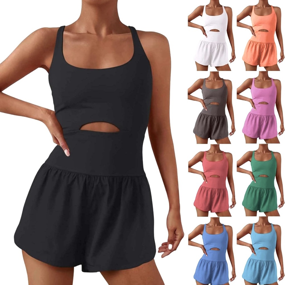 black short romper, size medium